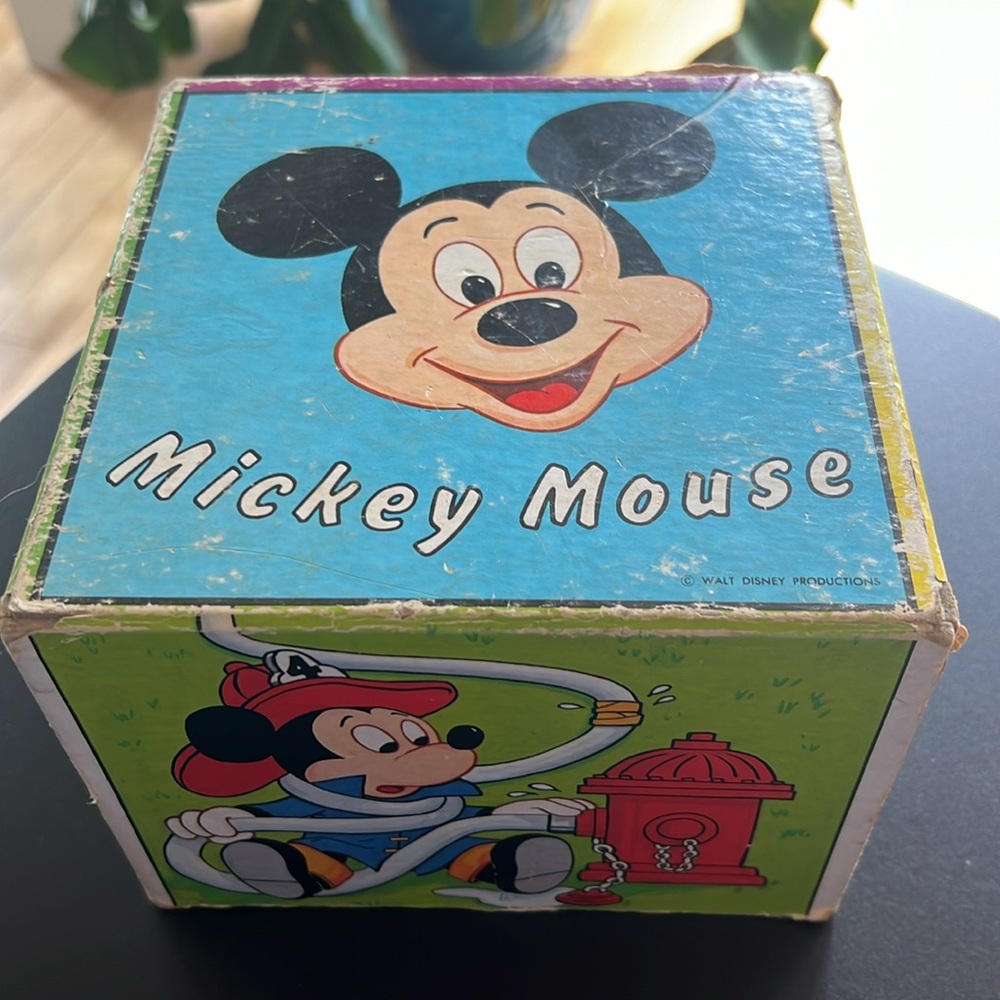 Vintage Disney Kids' Mickey+Friends Learning Toy - "Stacking Boxes" / Matryoshka